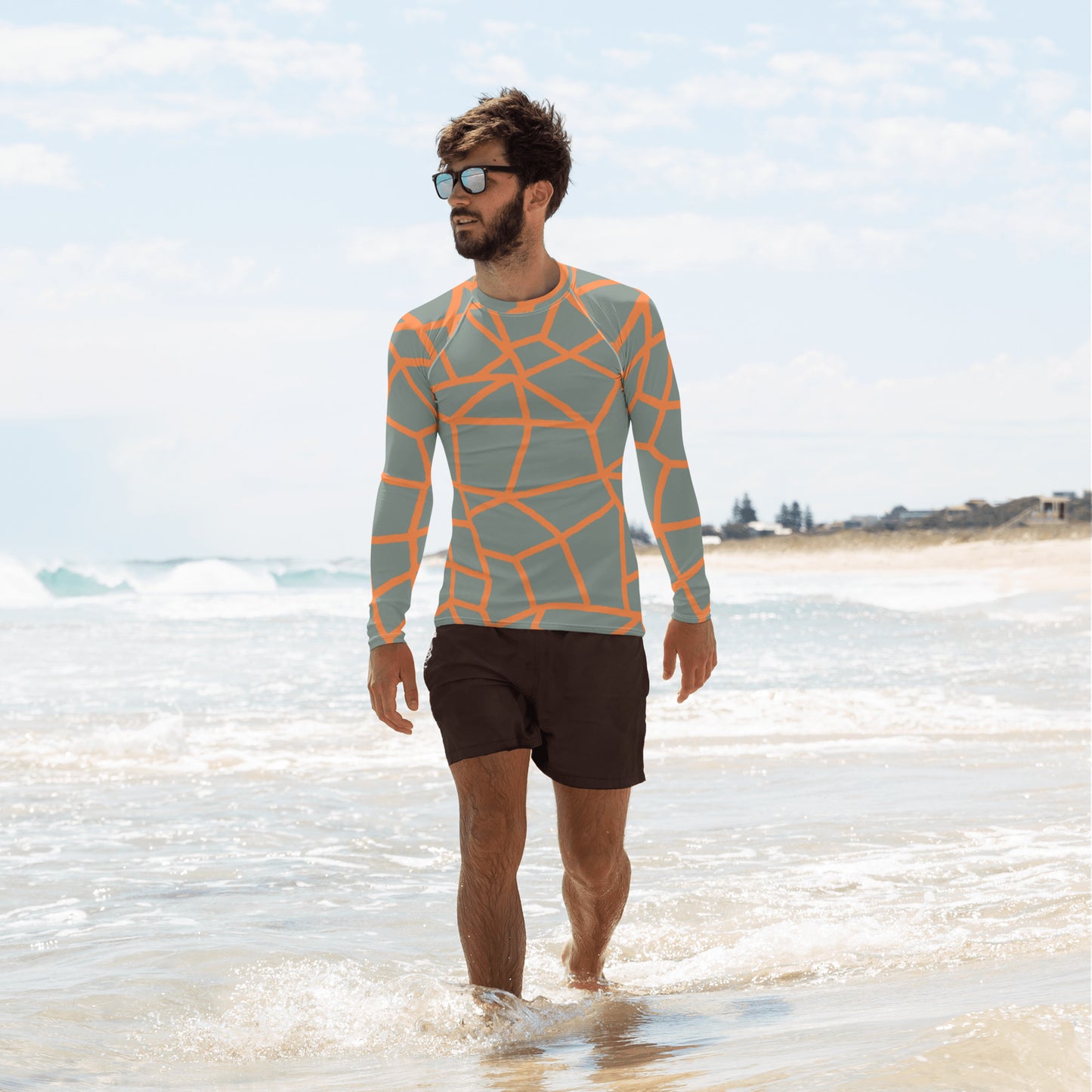 Insook Hwang's art_Net_Creative Mind_ Men's rash guard_Orangeline #1