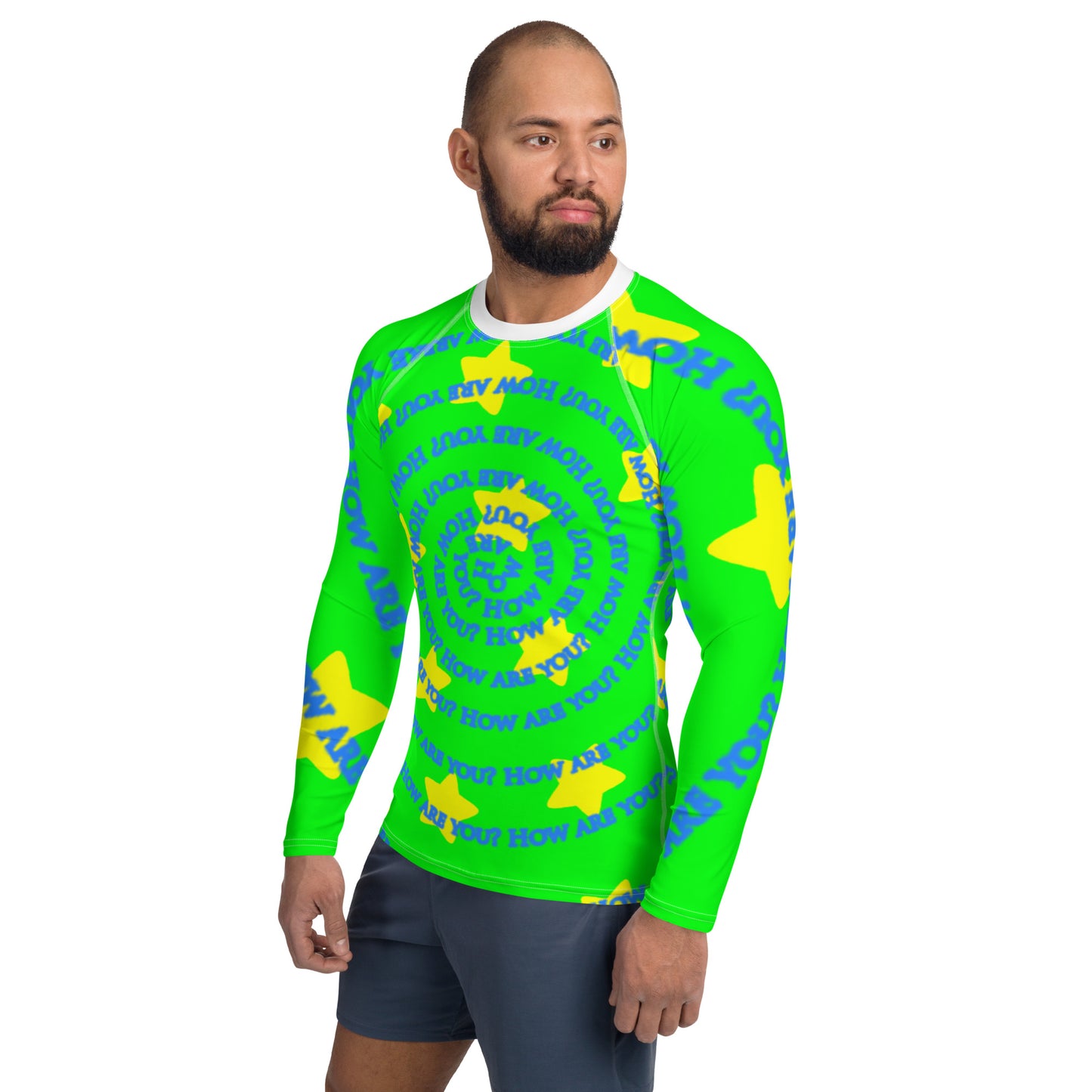 Insook Hwang's art_Best wishes to you_Men's rash guard_Green