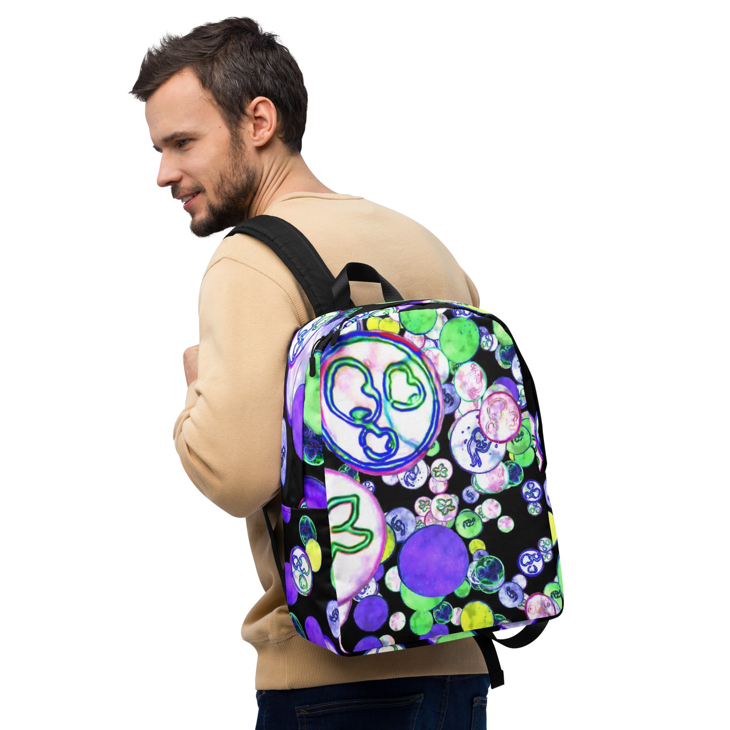 Insook Hwang's art_Energy Love_Happy Bubbles_AOP Backpack_Type3