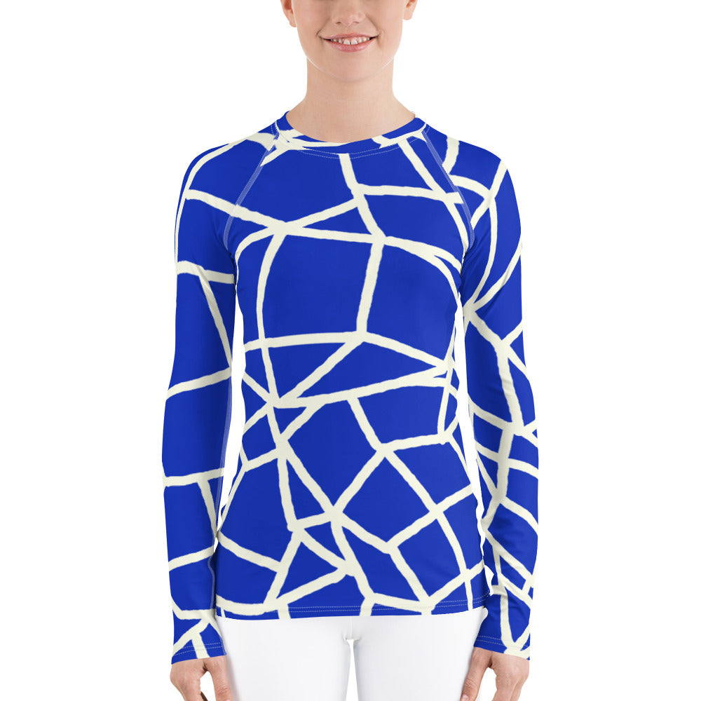 Insook Hwang's art_Net#1_Creative Mind_Women's rash guard_Blue