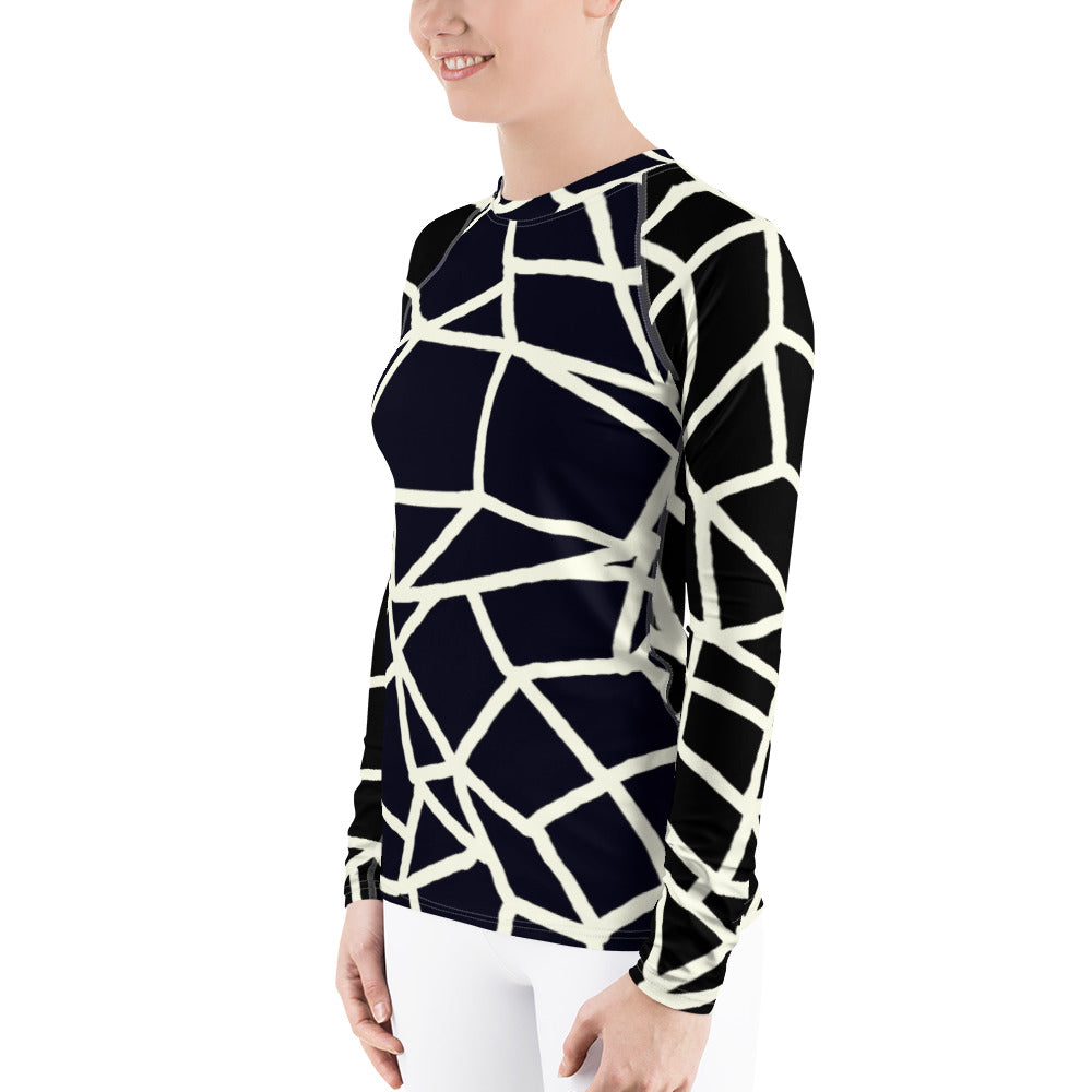 Insook Hwang's art_Net#1_Creative Mind_Women's rash guard_Black