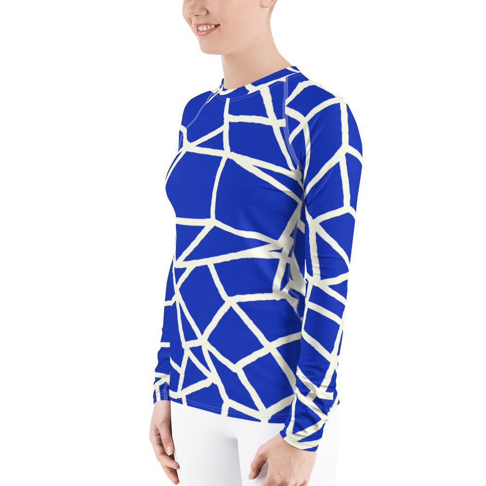 Insook Hwang's art_Net#1_Creative Mind_Women's rash guard_Blue