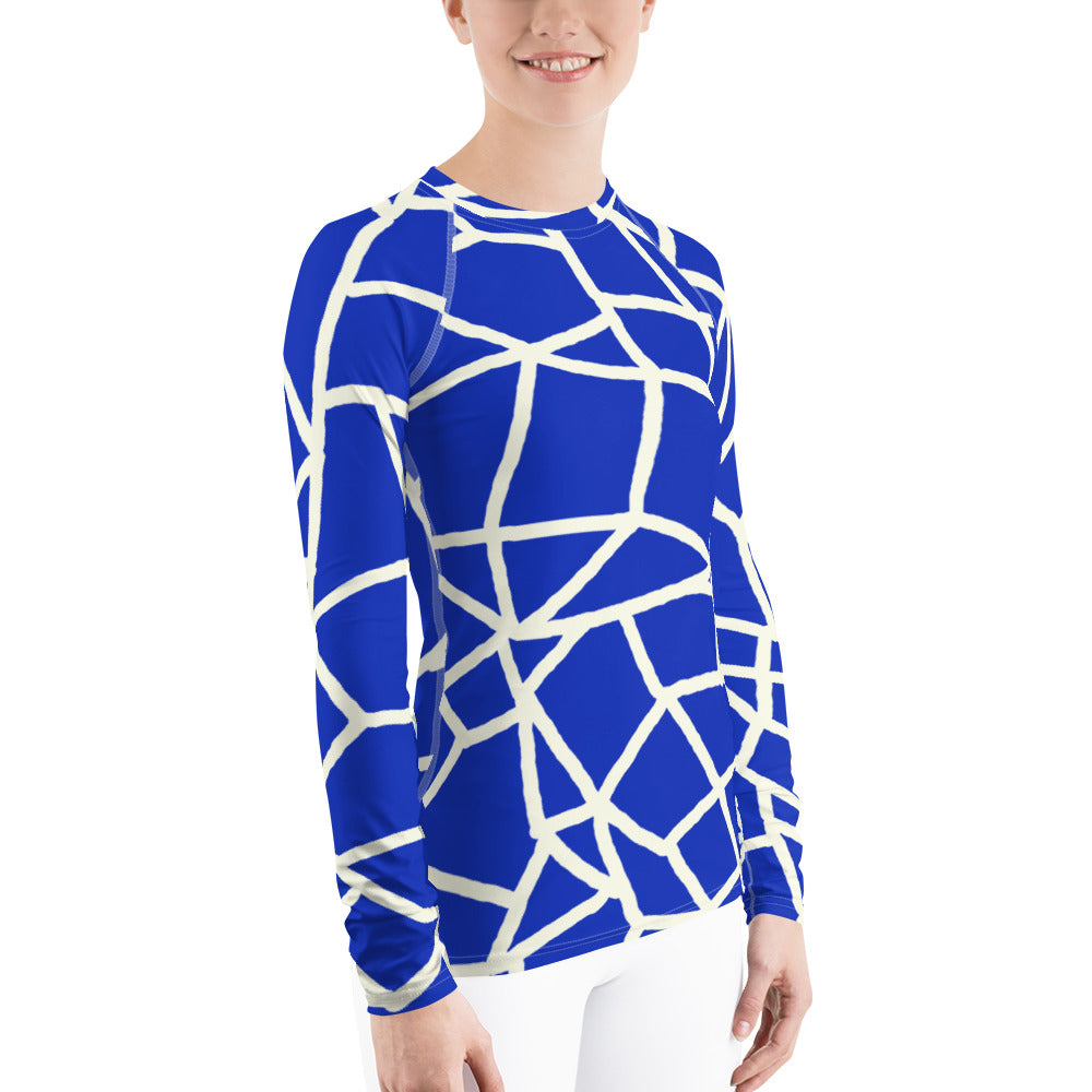 Insook Hwang's art_Net#1_Creative Mind_Women's rash guard_Blue