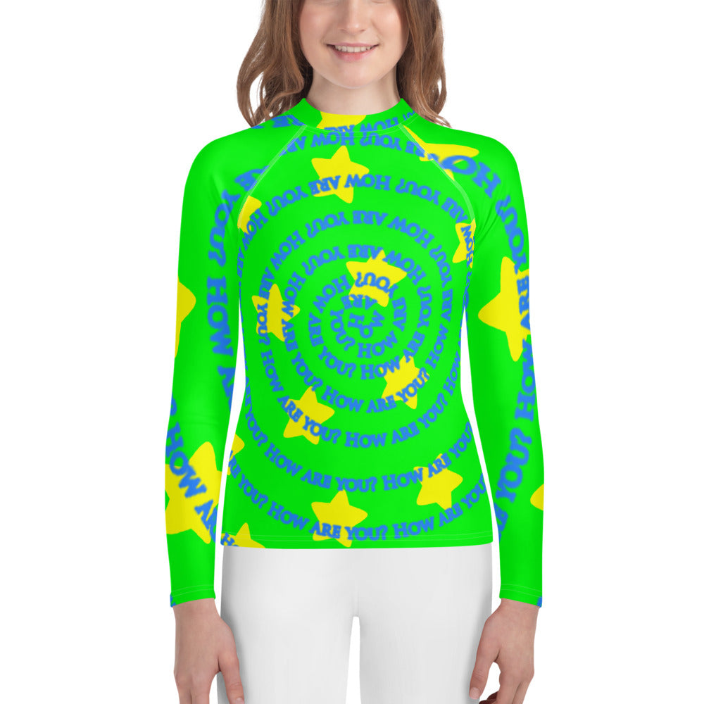 Insook Hwang's art_Best wishes to you_Youth rash guard_Green