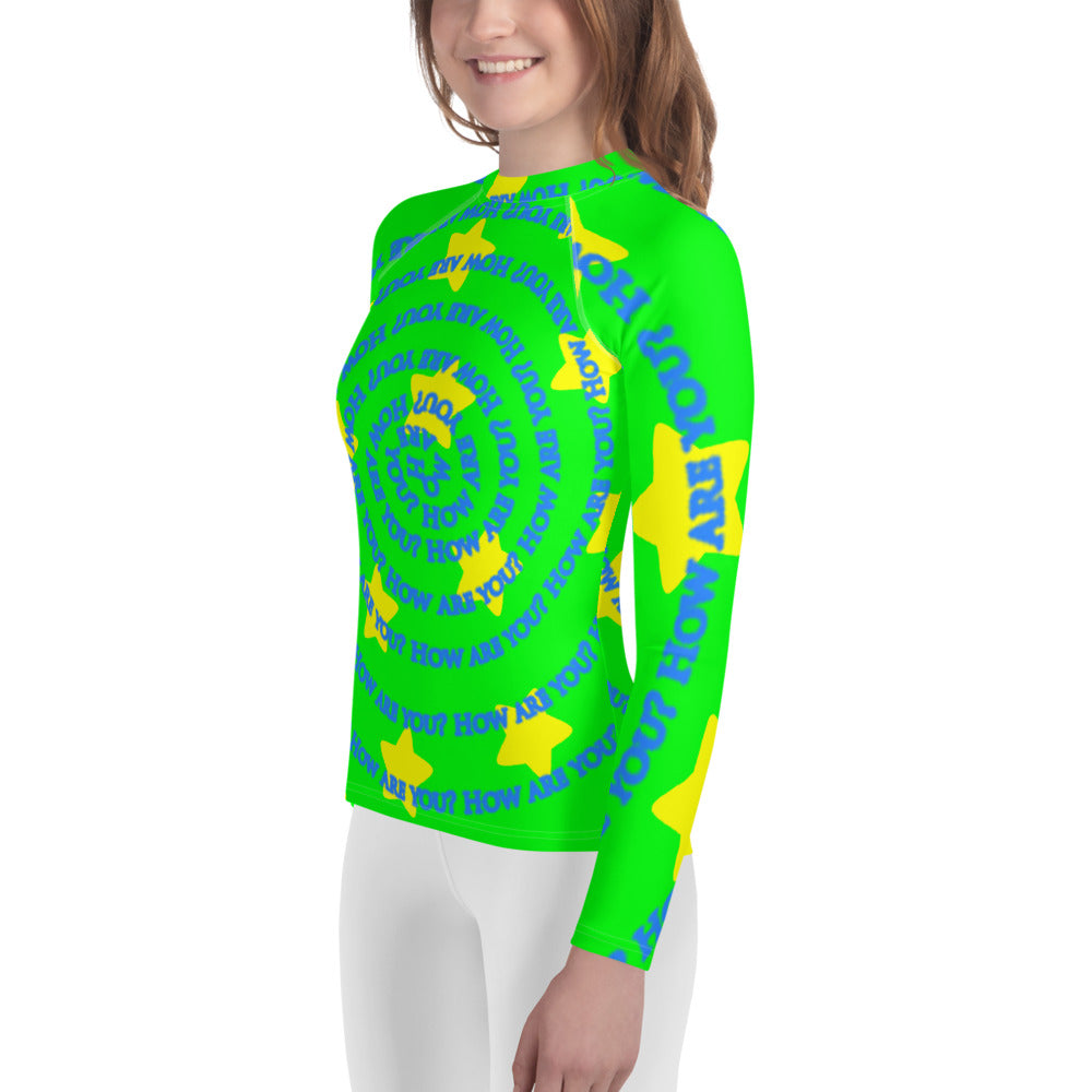 Insook Hwang's art_Best wishes to you_Youth rash guard_Green