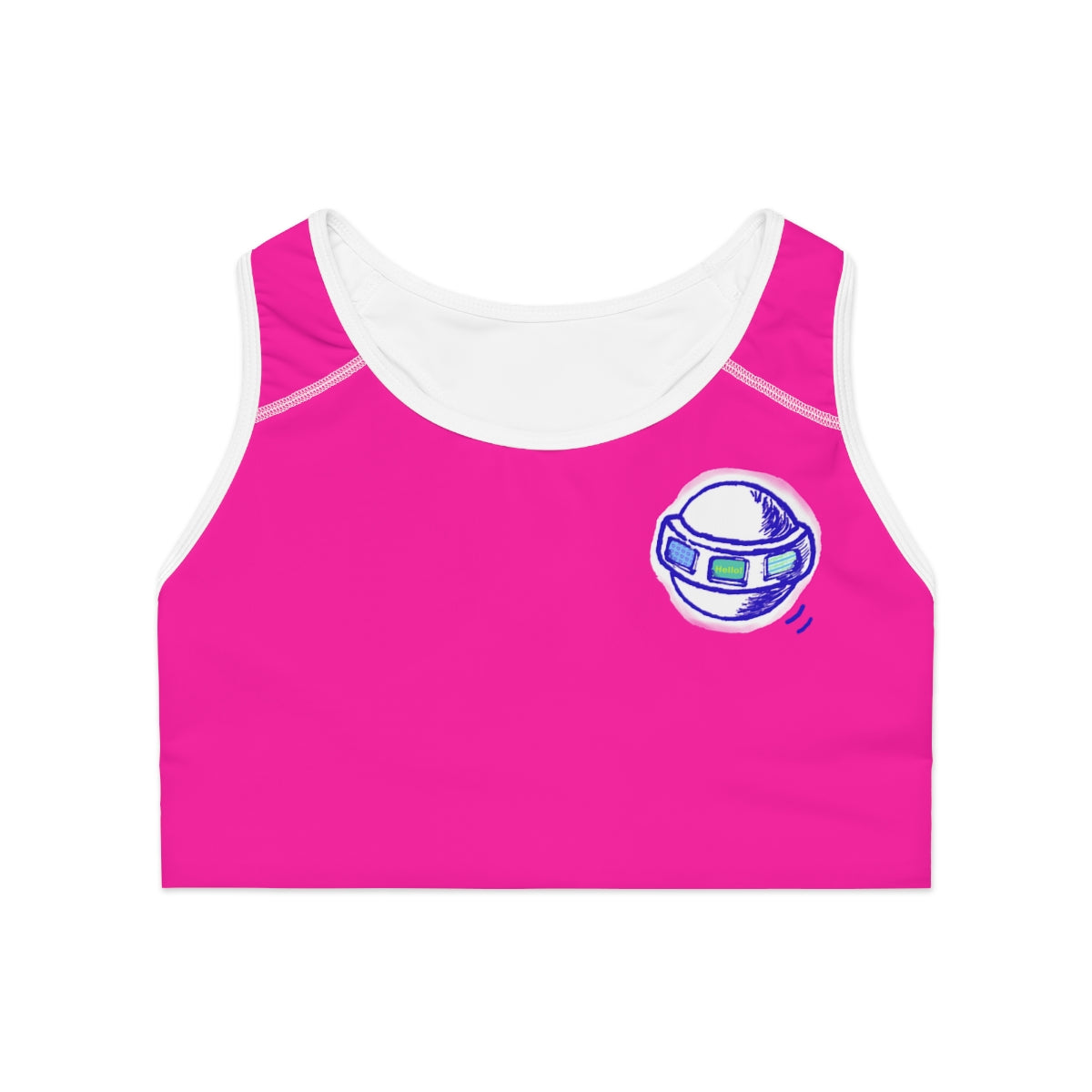 Insook Hwang's art_UFO_Eye ball_Sports Bra (AOP)_Pink