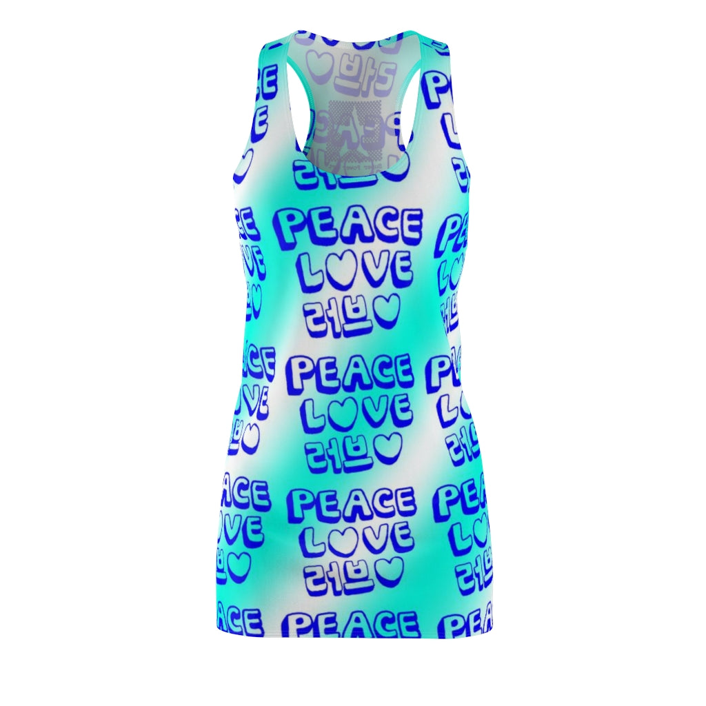 Insook Hwang's art_Love and Peace_Women's Cut & Sew Racerback Dress