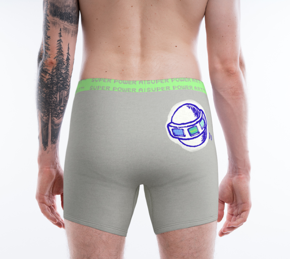 Insook Hwang's art_Boxer Briefs_UFO_Gray#1greenband