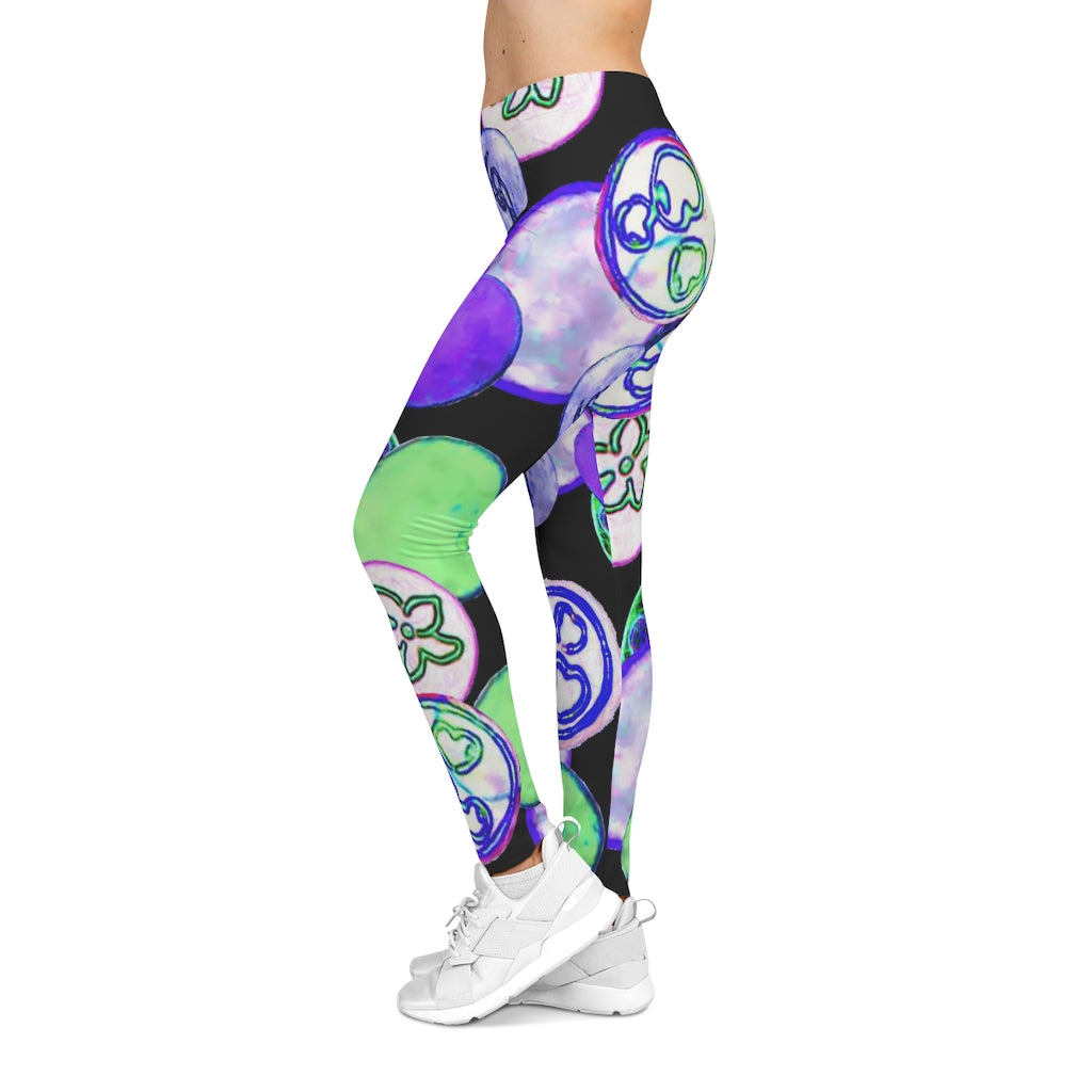 Insook Hwang's art_Happy Bubbles_Women's Leggings #1