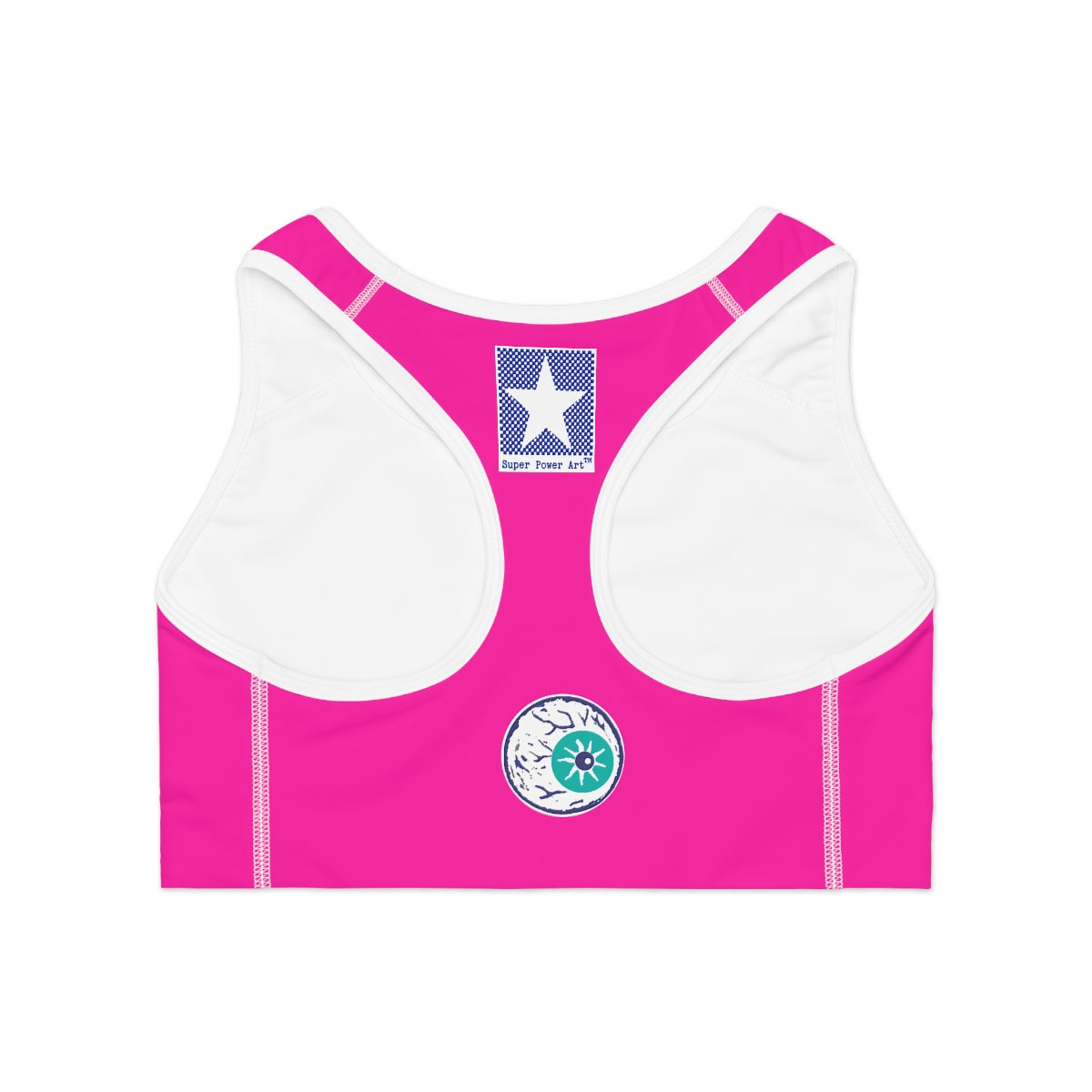 Insook Hwang's art_UFO_Eye ball_Sports Bra (AOP)_Pink