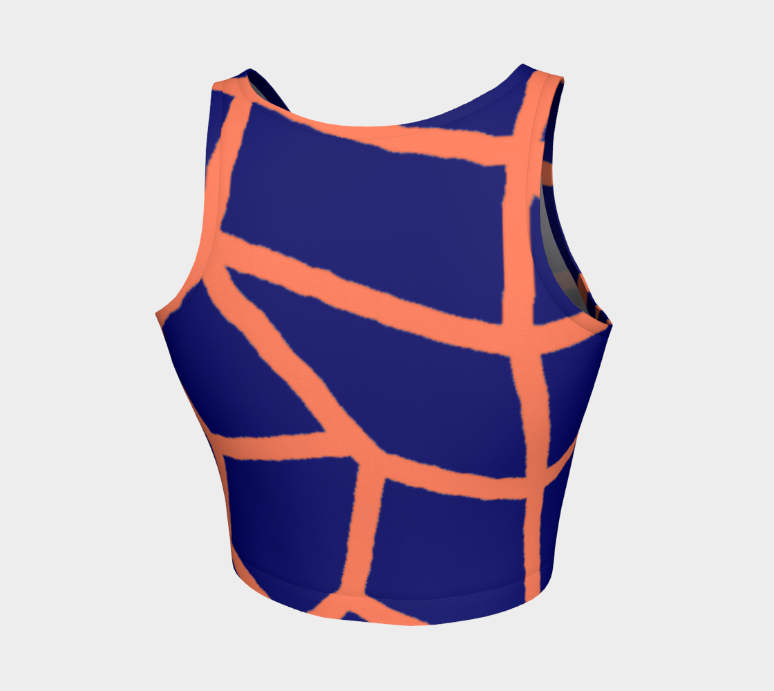 Insook Hwang's art_atheletic top_ Net_orange_Navy#1