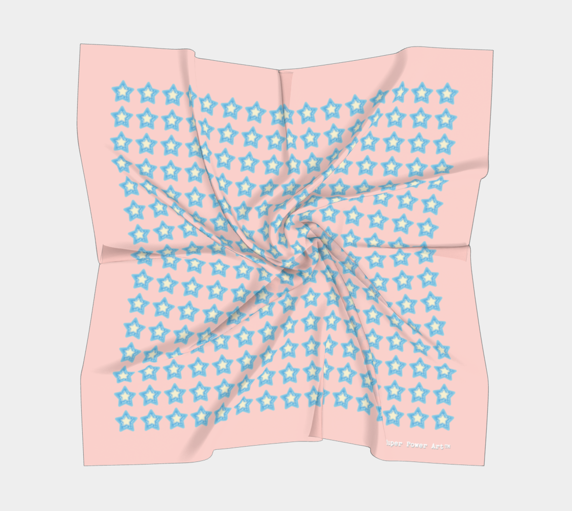 Insook Hwang's Art_Scarves_Little stars_peach#1