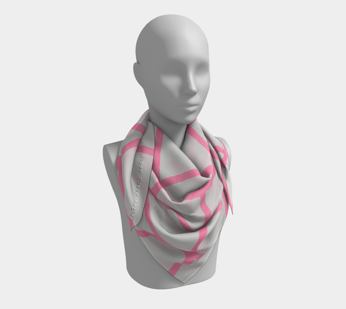 Insook Hwang's Art_Scarves_Net#7_Pinkline_gray