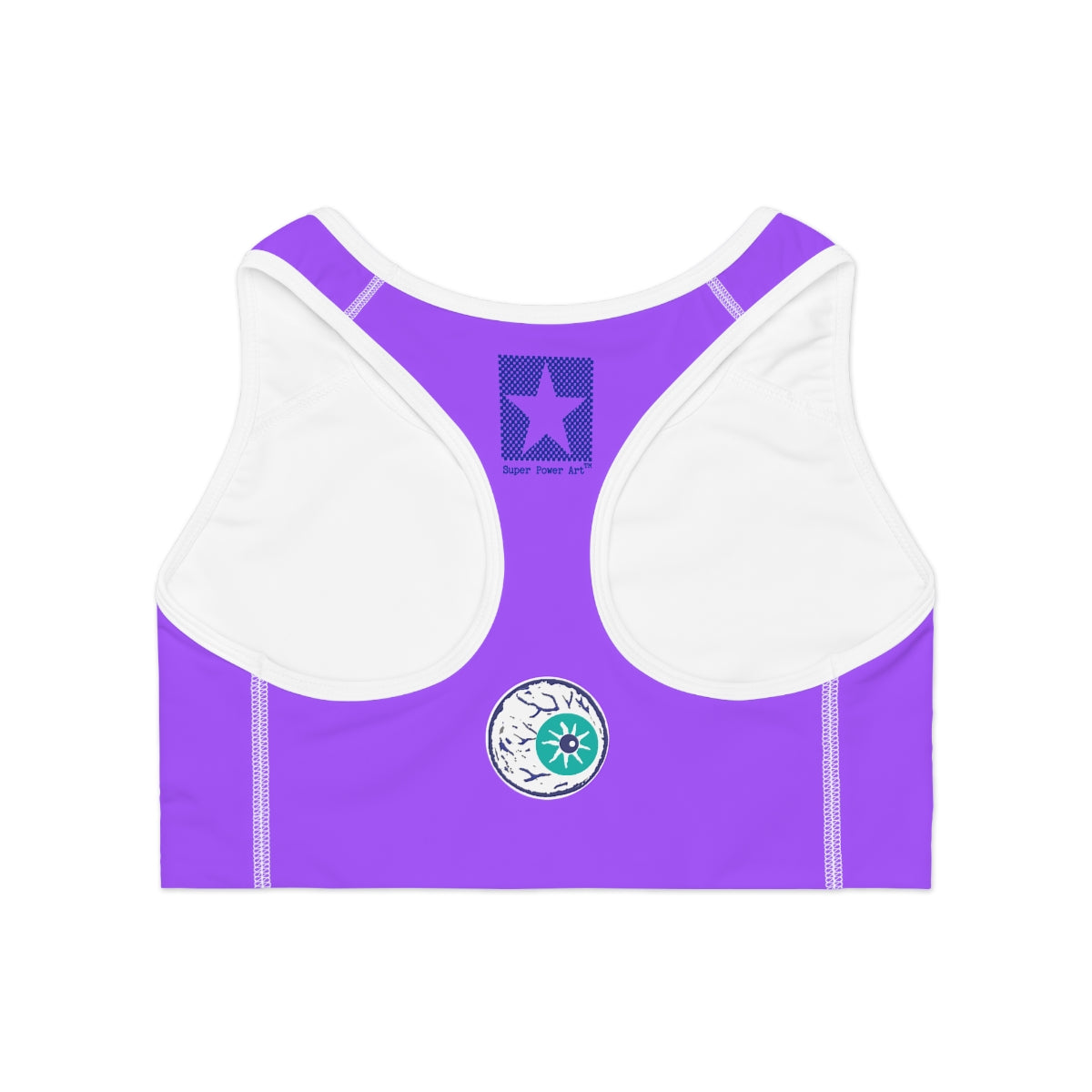 Insook Hwang's art_UFO_Eye ball_Sports Bra (AOP)_Purple