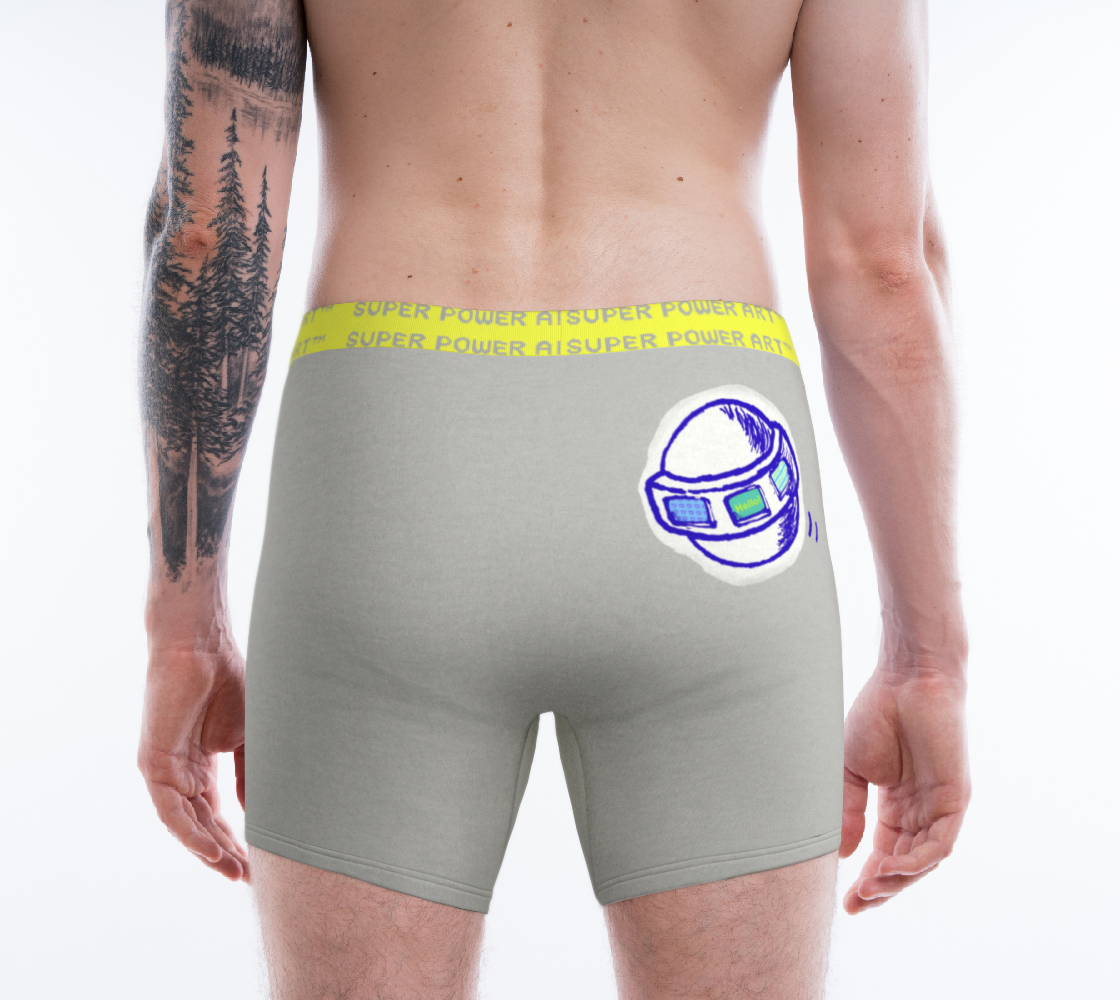 Insook Hwang's art_Boxer Briefs_UFO_Gray#1_yellowband