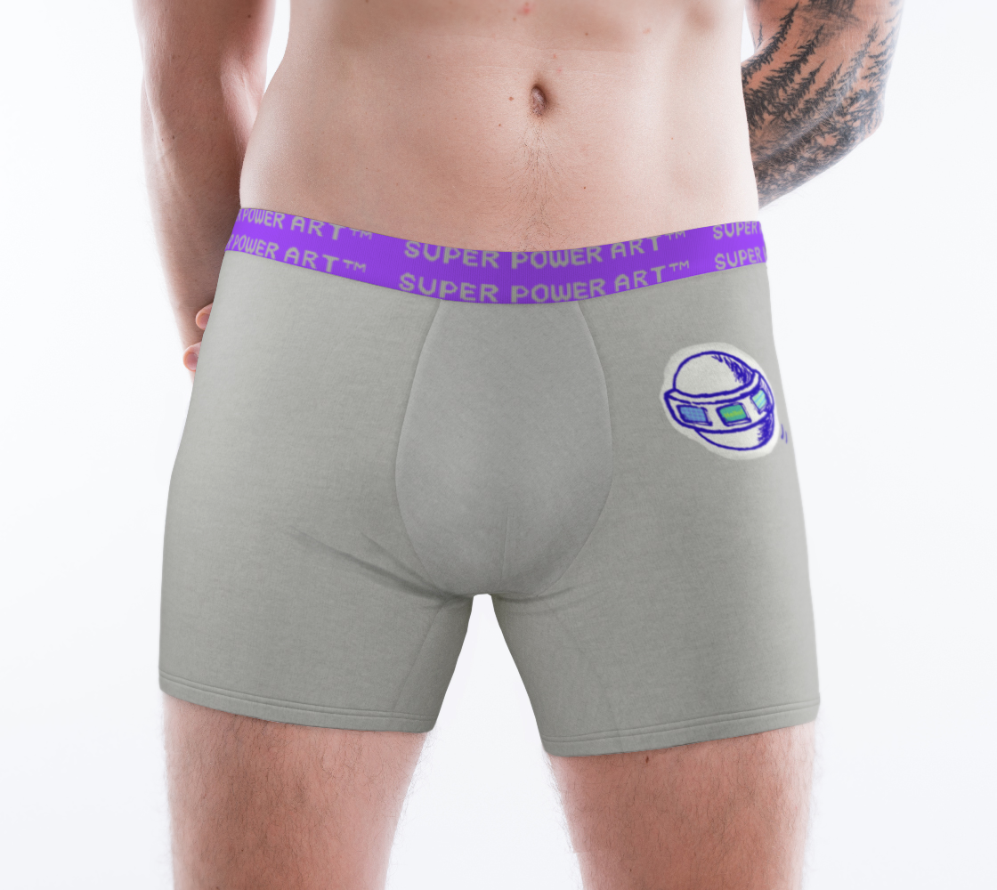 Insook Hwang's art_Boxer Briefs_UFO_Gray#1purpleband