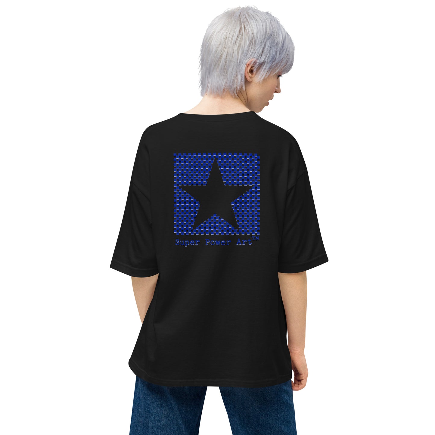 Insook Hwang's art_Star#1_Back(Big Logo_Super Power Art)_DTG Unisex oversized t-shirt (six colors)