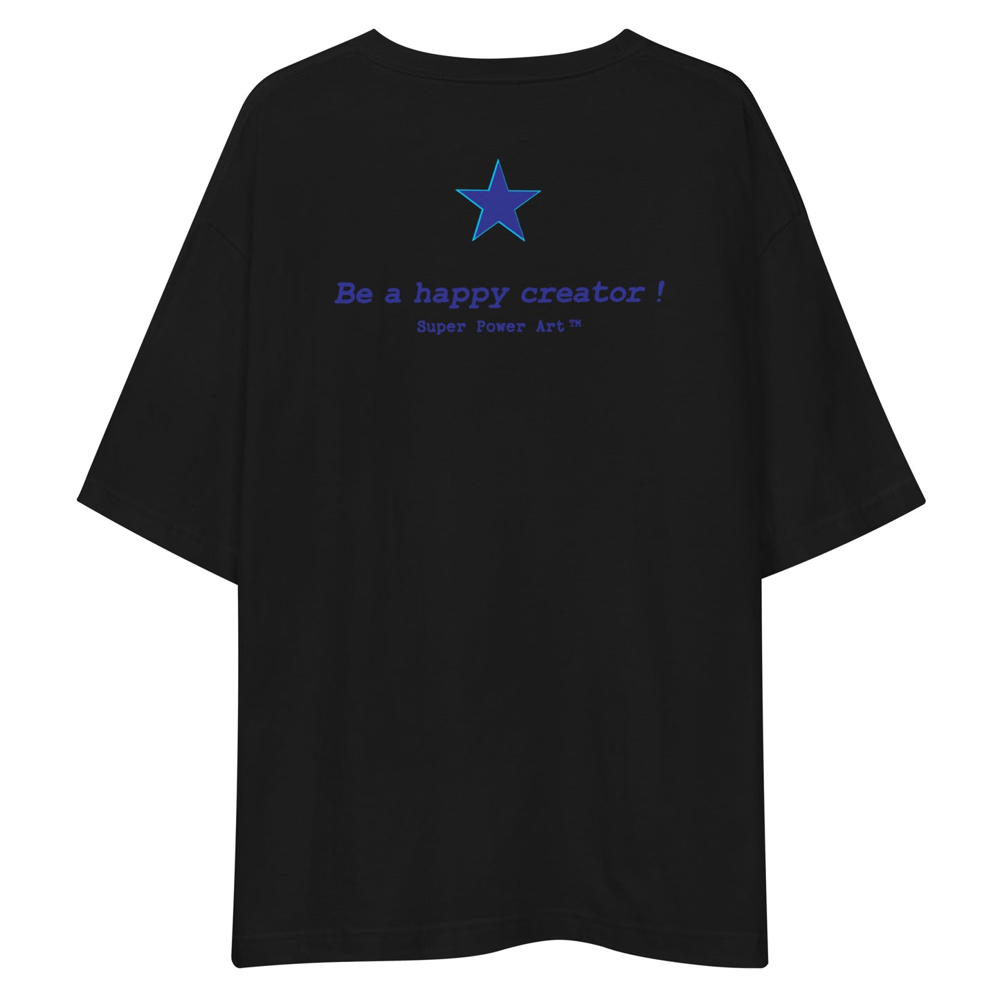 Insook Hwang's art_Star#2_Back(Be A Happy Creator!)_DTG Unisex oversized t-shirt(five colors)