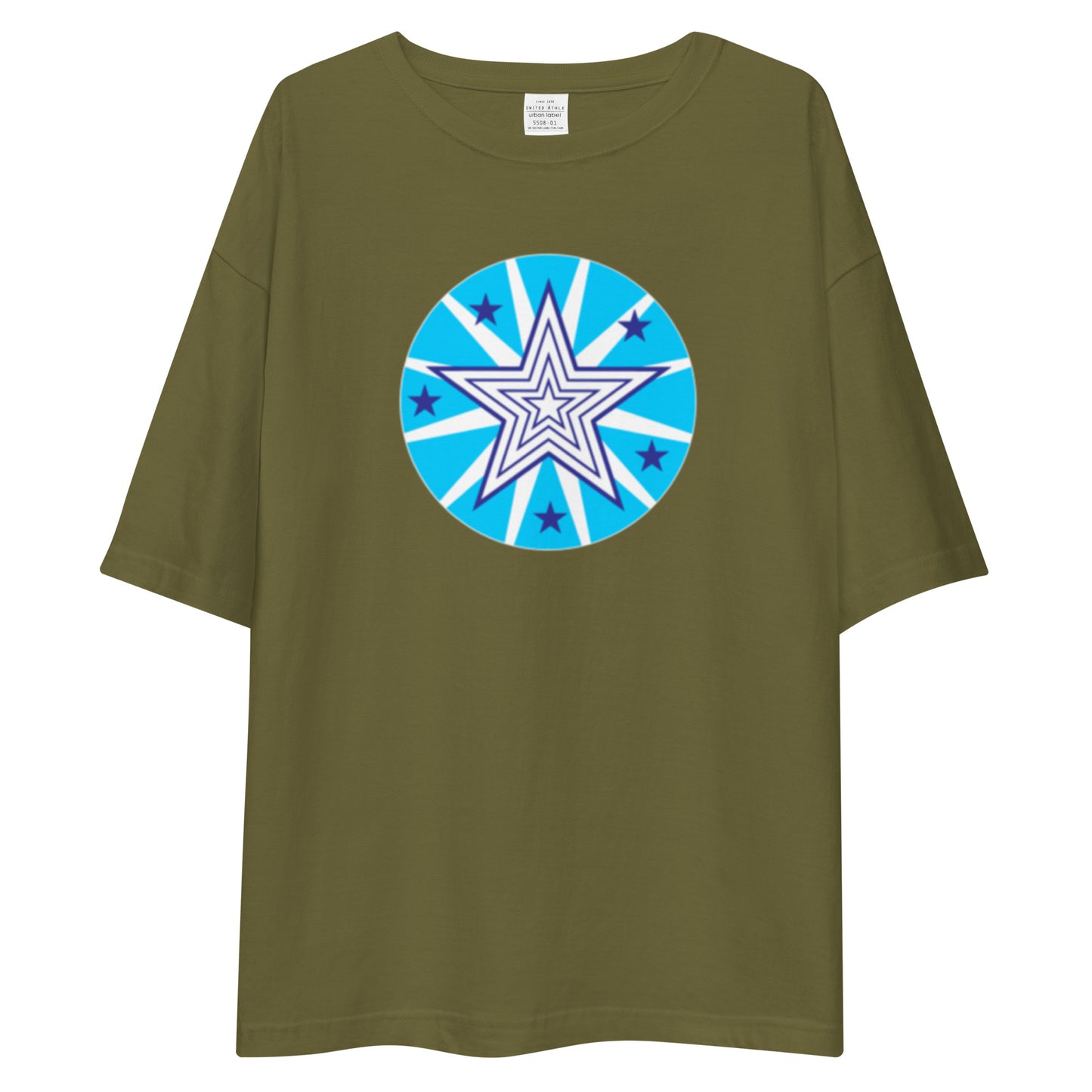 Insook Hwang's art_Star#2_Back(Be A Happy Creator!)_DTG Unisex oversized t-shirt(five colors)