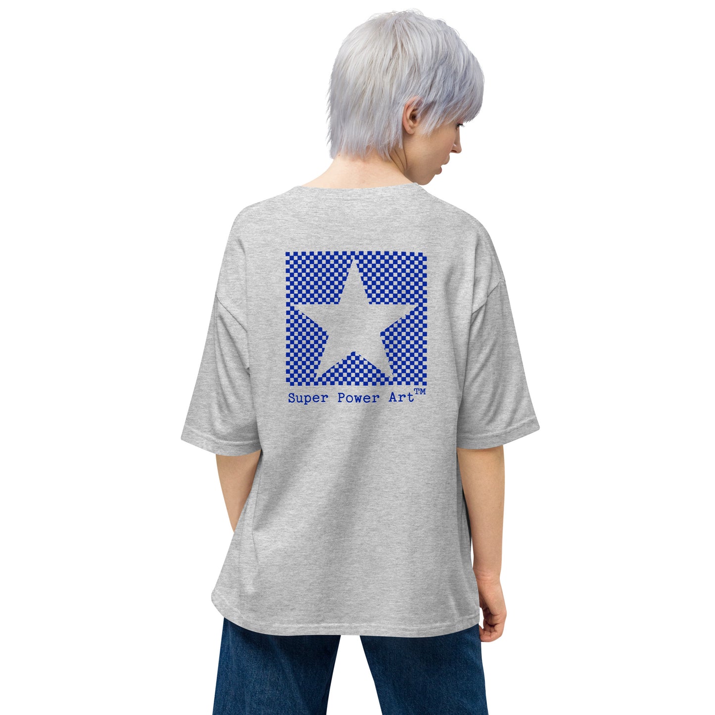 Insook Hwang's art_Star#1_Back(Big Logo_Super Power Art)_DTG Unisex oversized t-shirt (six colors)