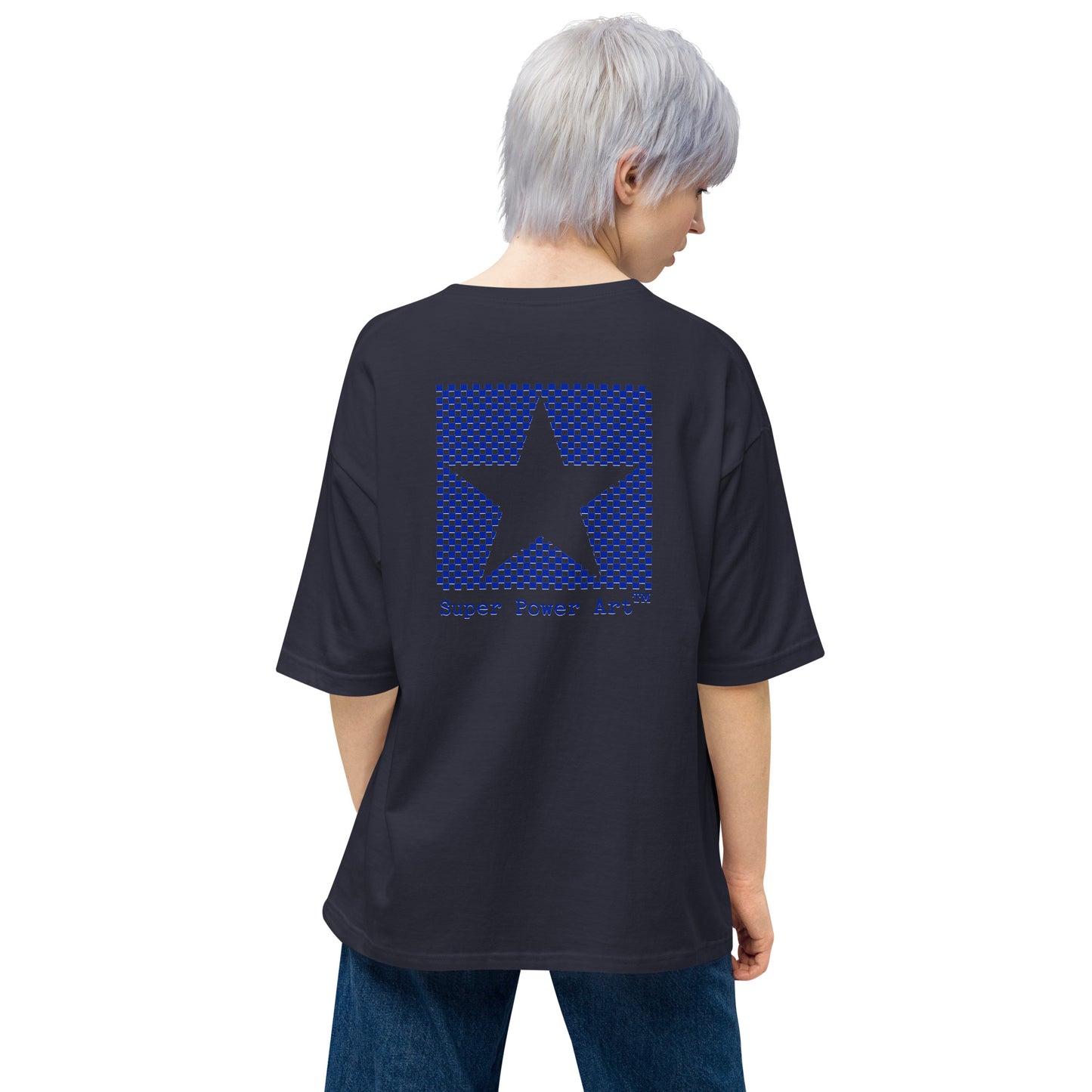 Insook Hwang's art_Star#1_Back(Big Logo_Super Power Art)_DTG Unisex oversized t-shirt (six colors)