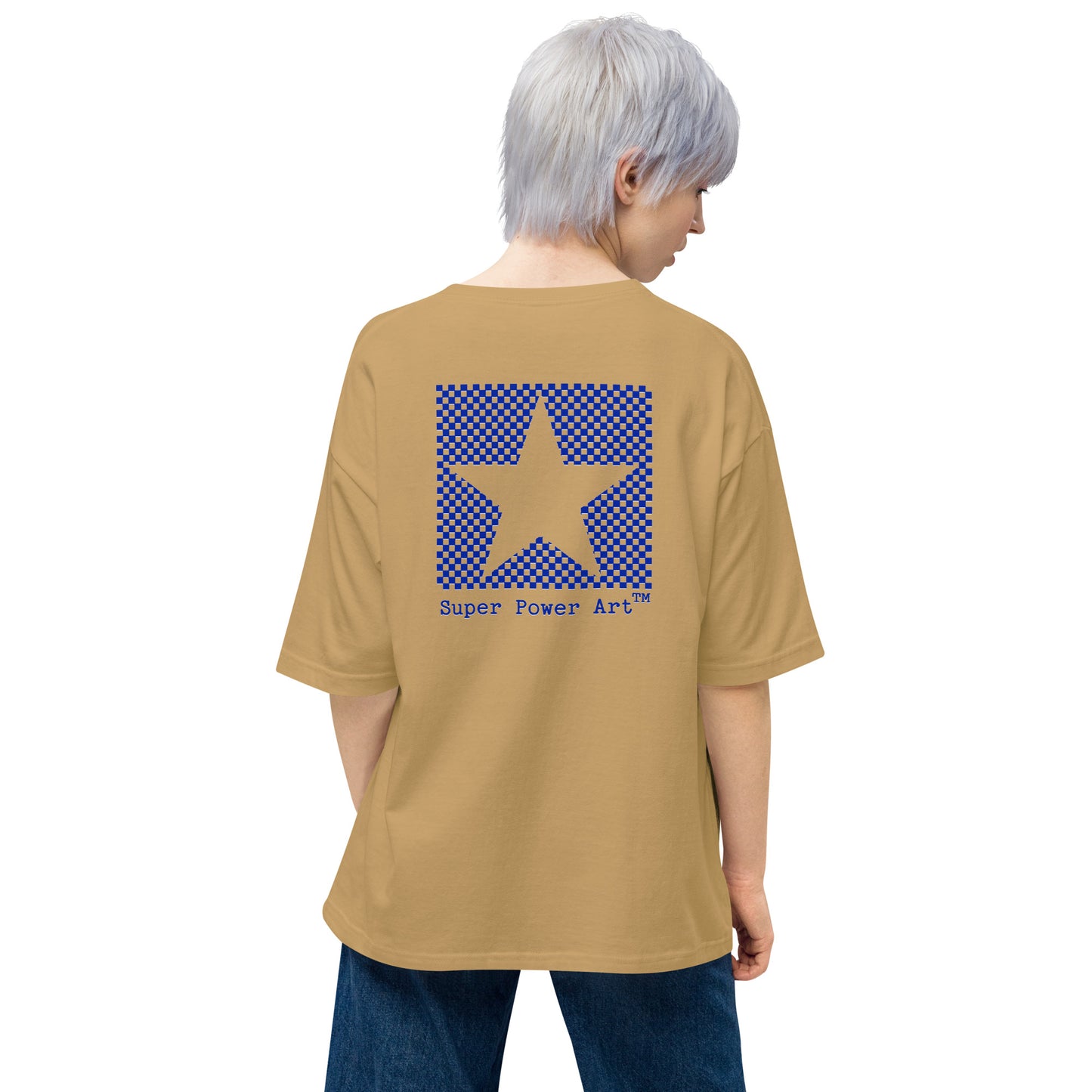 Insook Hwang's art_Star#1_Back(Big Logo_Super Power Art)_DTG Unisex oversized t-shirt (six colors)