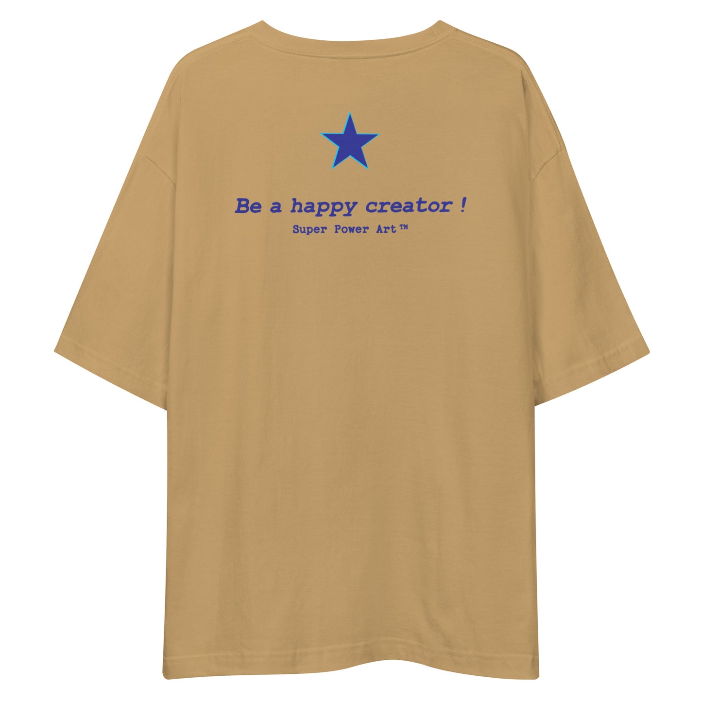 Insook Hwang's art_Star#2_Back(Be A Happy Creator!)_DTG Unisex oversized t-shirt(five colors)