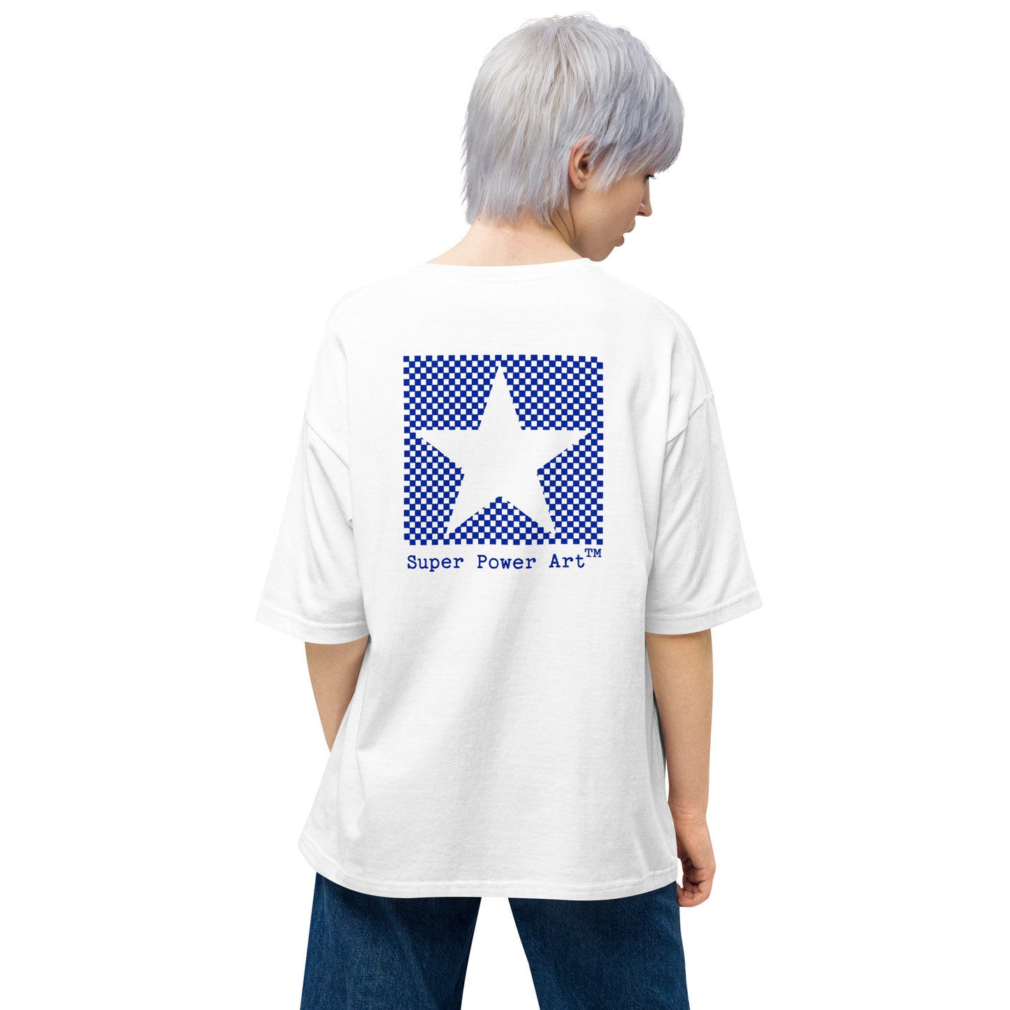 Insook Hwang's art_Star#1_Back(Big Logo_Super Power Art)_DTG Unisex oversized t-shirt (six colors)