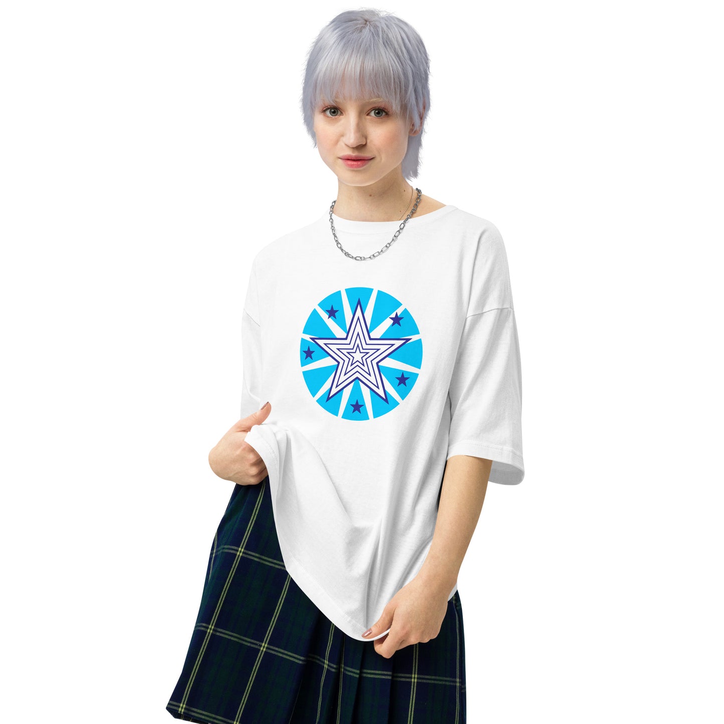 Insook Hwang's art_Star#1_Back(Big Logo_Super Power Art)_DTG Unisex oversized t-shirt (six colors)