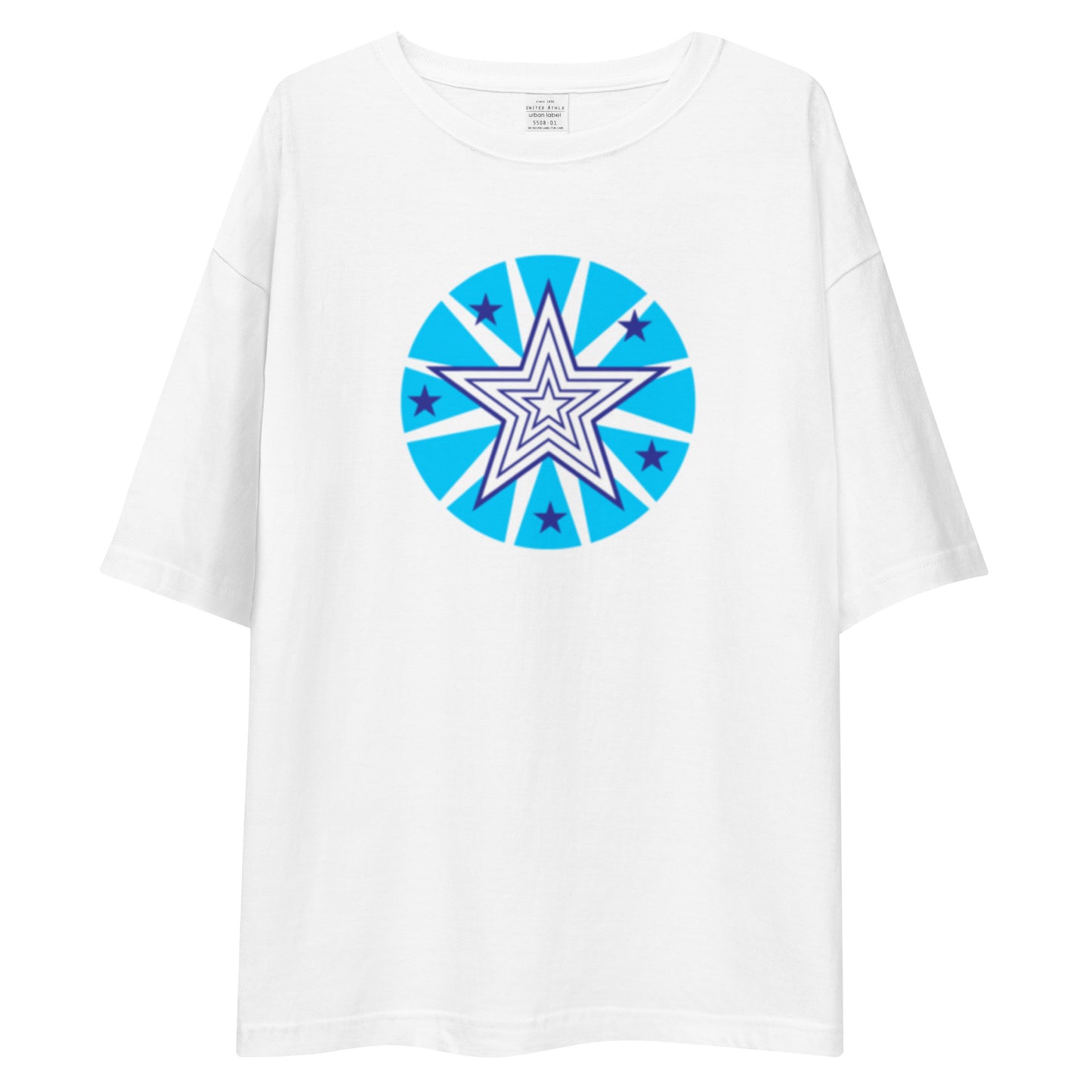 Insook Hwang's art_Star#2_Back(Be A Happy Creator!)_DTG Unisex oversized t-shirt(five colors)