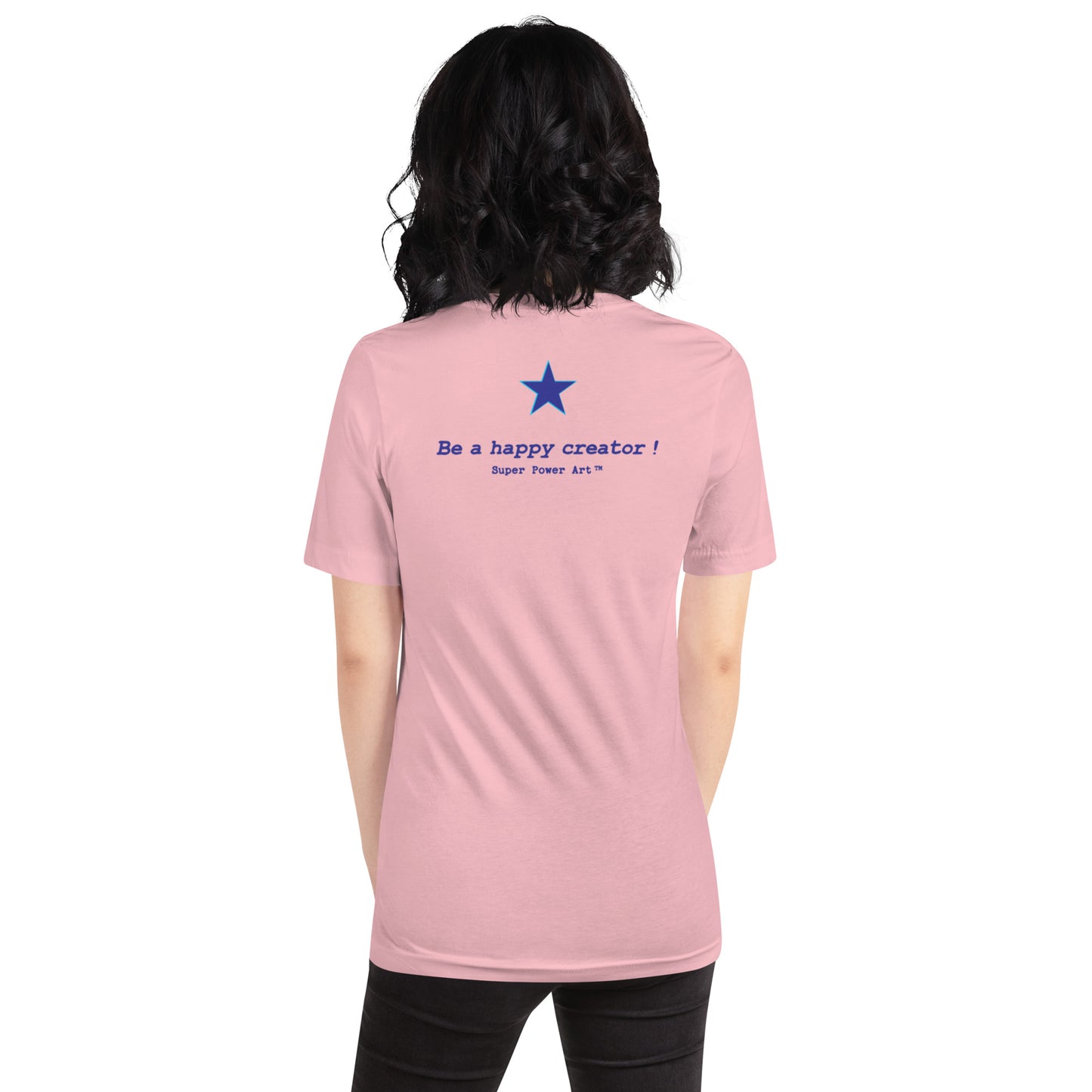 Insook Hwang's Super Star Unisex t-shirt (white, pink)