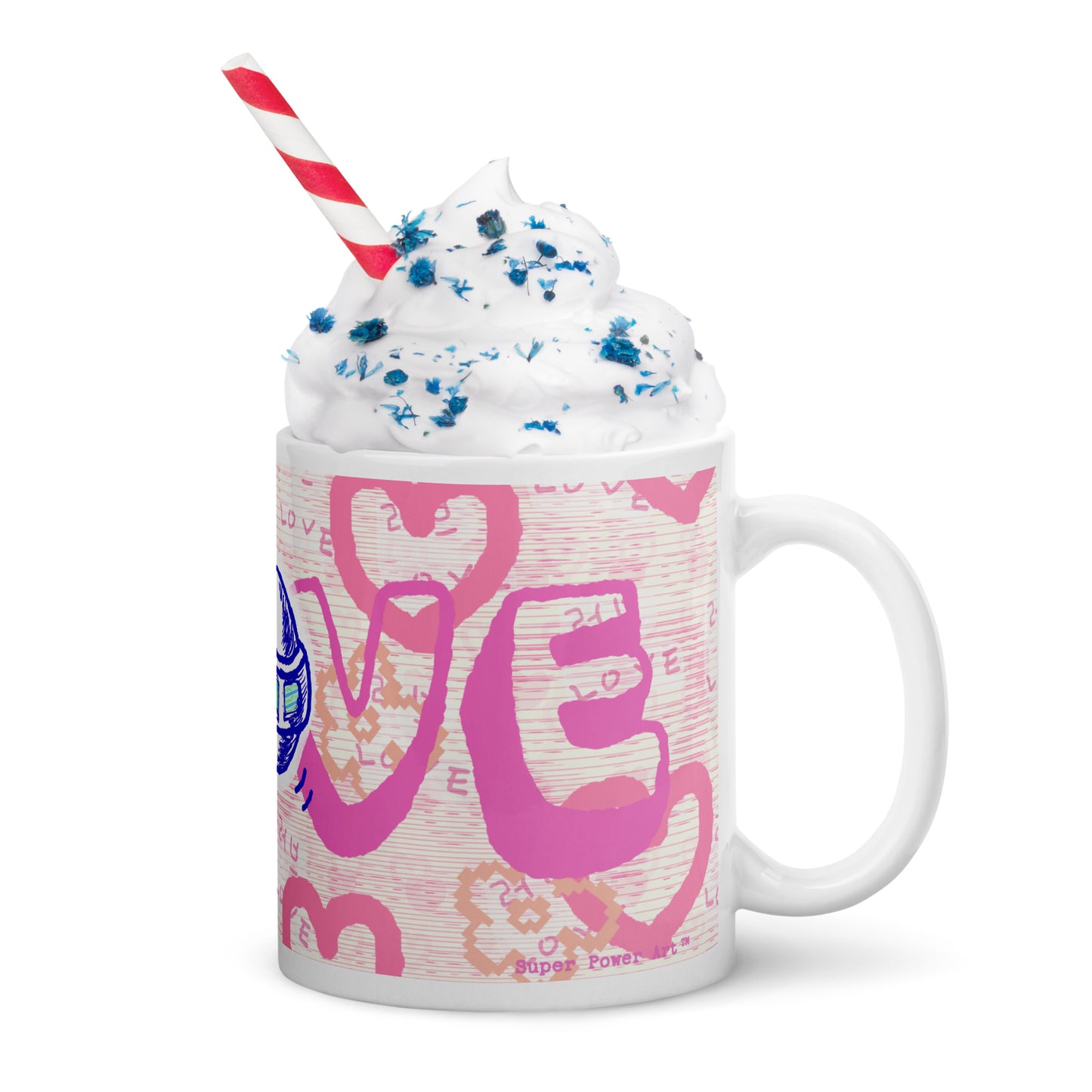 Insook Hwang's art_Live(Love and Live)_#10(pink text, 11Oz)