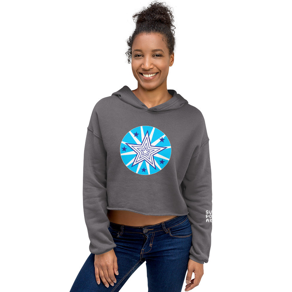 Womens-cropped-hoodie-Strom-front-Superpowerart